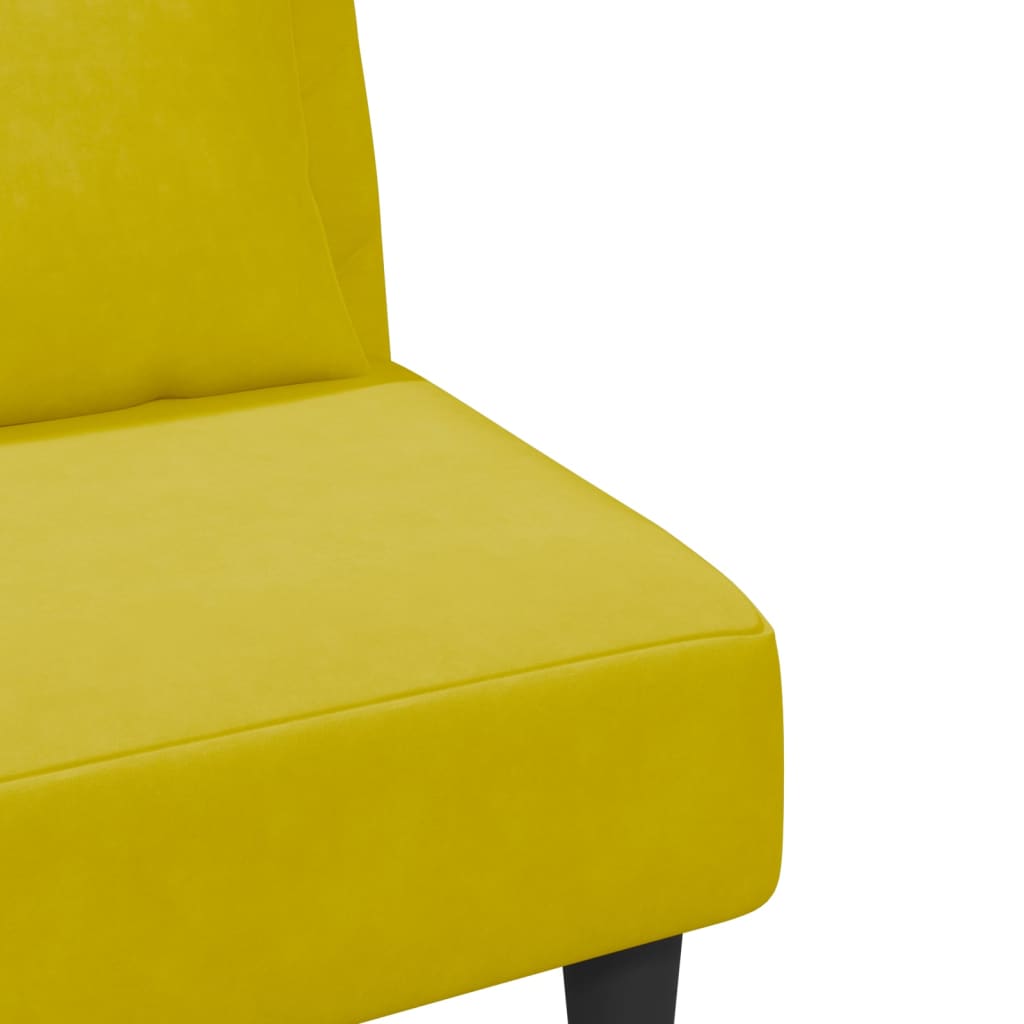 vidaXL 2dílná sedací souprava s polštáři žlutá samet