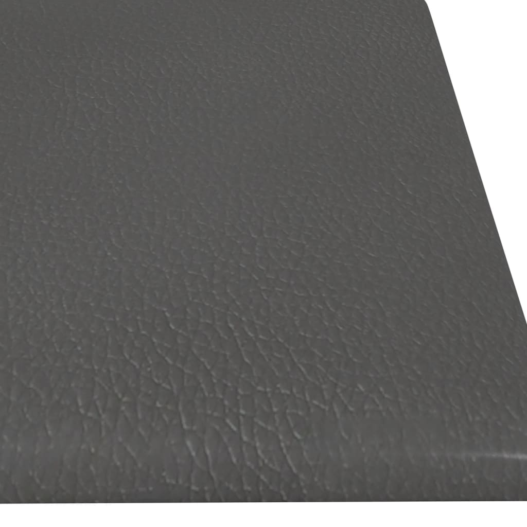 vidaXL Nástěnné panely 12 ks šedé 60 x 15 cm umělá kůže 1,08 m²