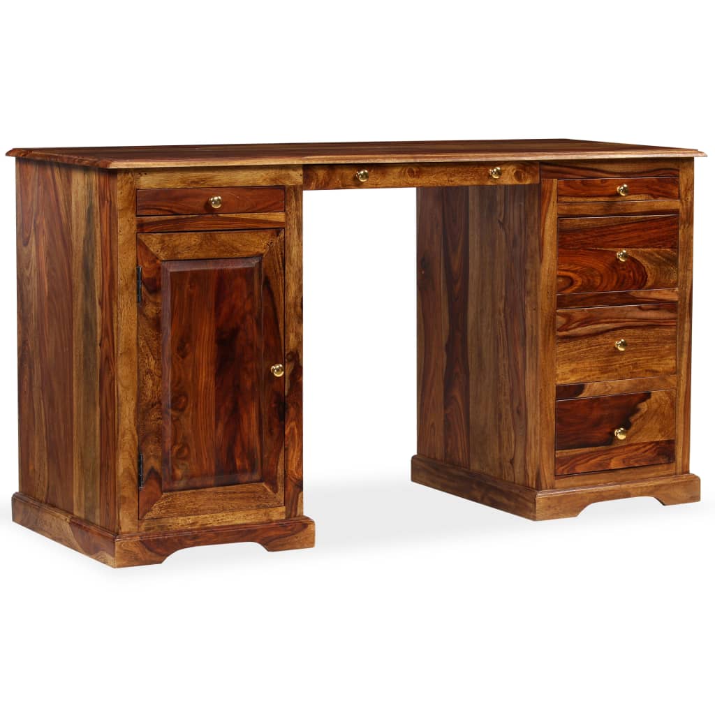 vidaXL Psací stůl z masivního sheeshamového dřeva 140 x 50 x 76 cm