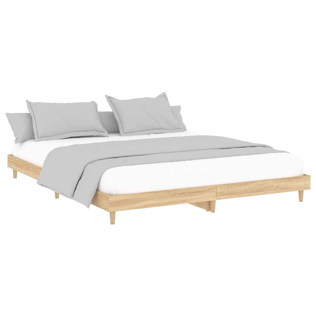 vidaXL Rám postele dub sonoma 120 x 200 cm kompozitní dřevo