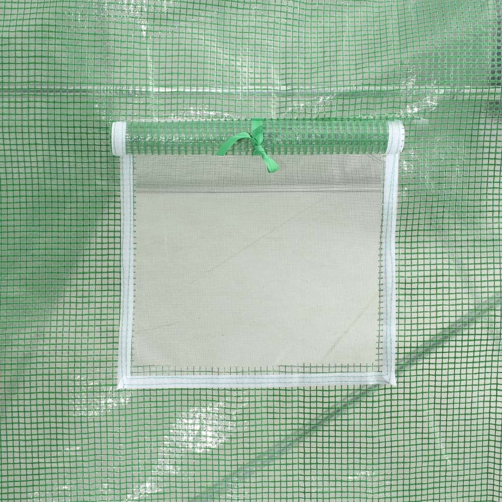 vidaXL Skleník s ocelovým rámem zelený 36 m² 6 x 6 x 2,85 m