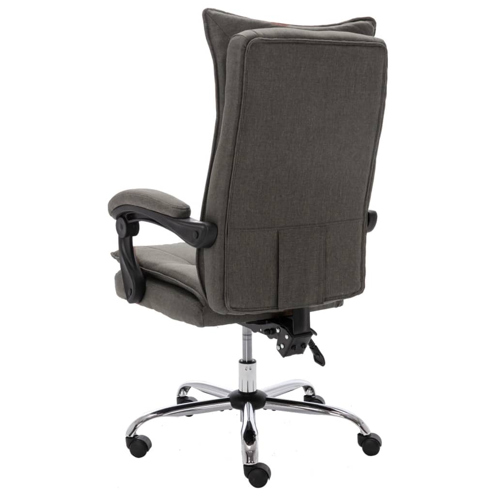 vidaXL Kancelářská židle šedá textil