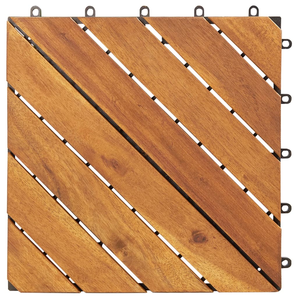 vidaXL Terasové dlaždice 30 ks hnědé 30 x 30 cm masivní akáciové dřevo
