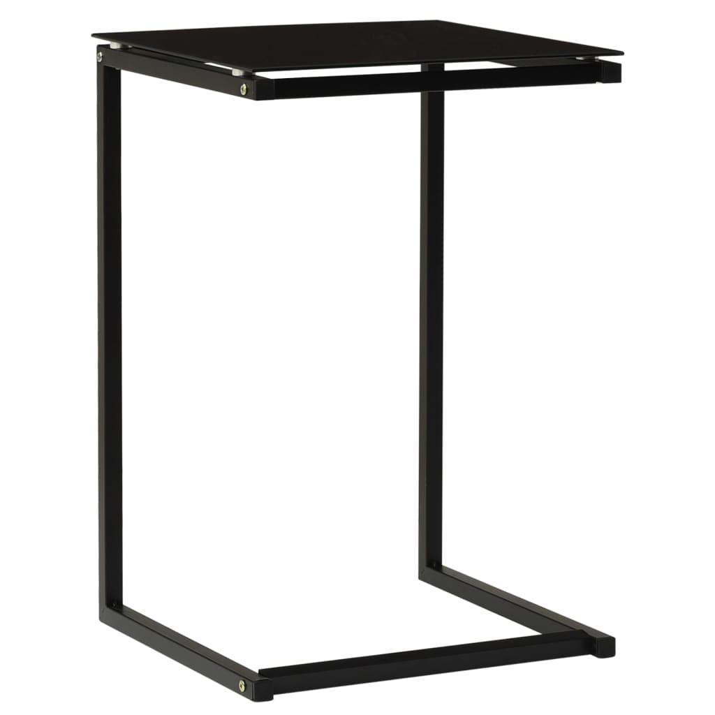 vidaXL Odkládací stolek černý 40 x 40 x 60 cm tvrzené sklo