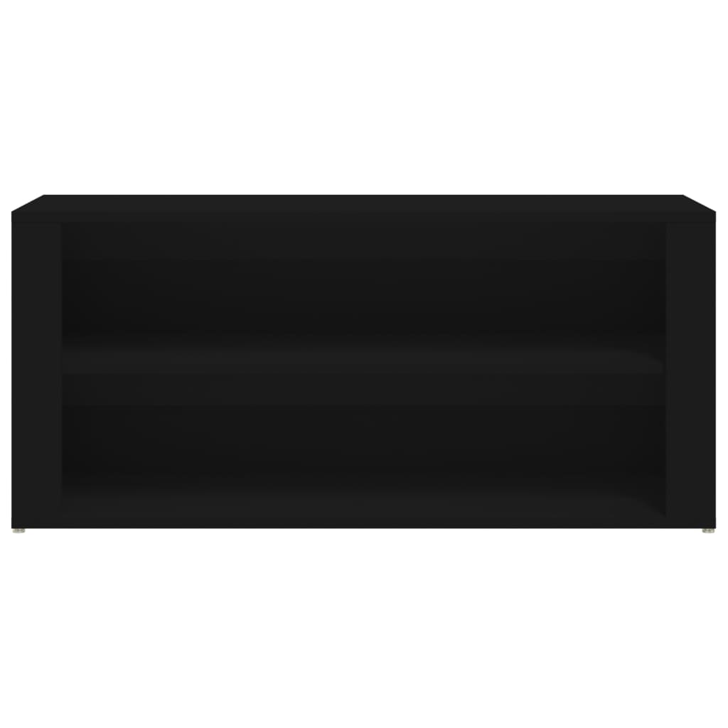 vidaXL Botník černý 100 x 35 x 45 cm kompozitní dřevo