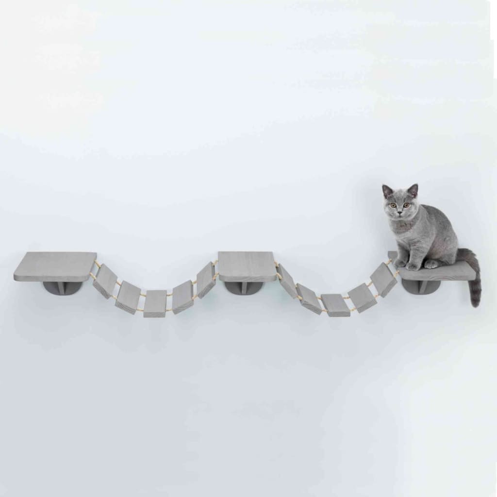 TRIXIE Nástěnný šplhací žebřík pro kočky 150 x 30 cm taupe