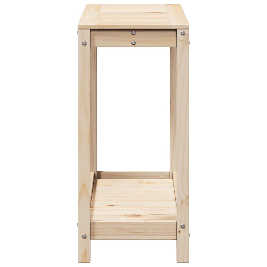 vidaXL Přesazovací stůl s policí 108 x 35 x 75 cm masivní borové dřevo