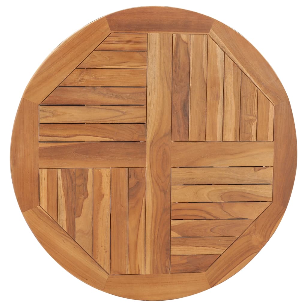 vidaXL Stolní deska masivní teakové dřevo kulatá 2,5 cm 80 cm