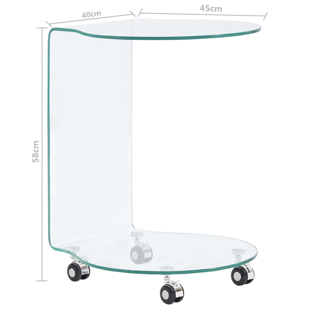 vidaXL Konferenční stolek 45 x 40 x 58 cm tvrzené sklo