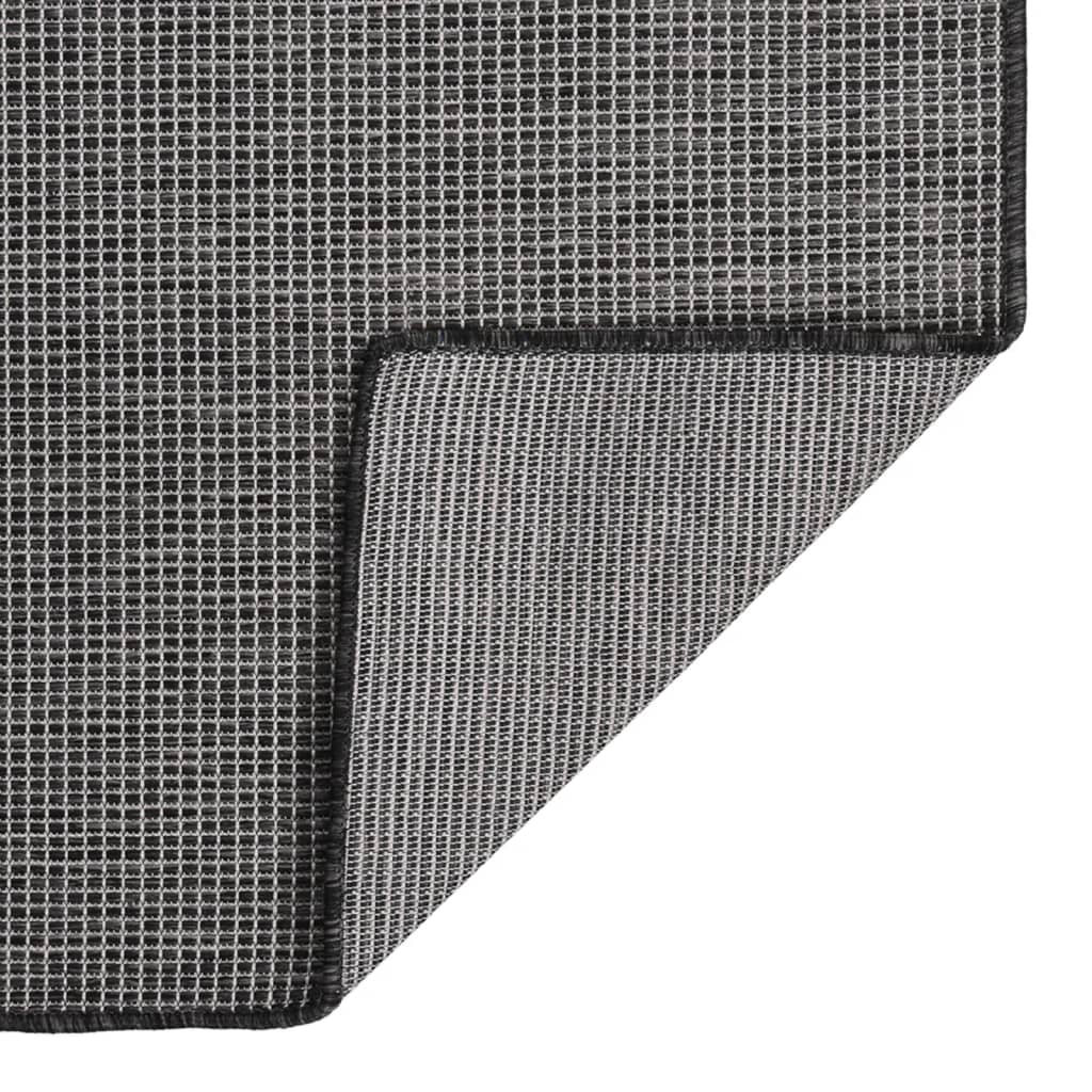 vidaXL Venkovní hladce tkaný koberec 200x280 cm šedá