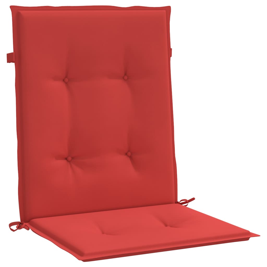 vidaXL Podušky na židli nízké opěradlo 6 ks červené 100x50x3 cm oxford
