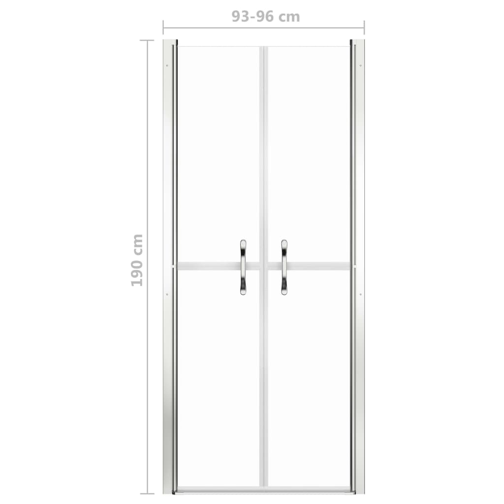 vidaXL Sprchové dveře čiré ESG 96 x 190 cm