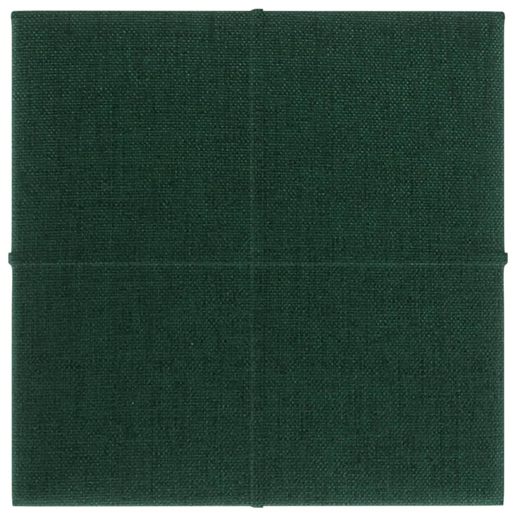 vidaXL Nástěnné panely 12 ks tmavě zelené 30 x 30 cm textil 1,08 m²