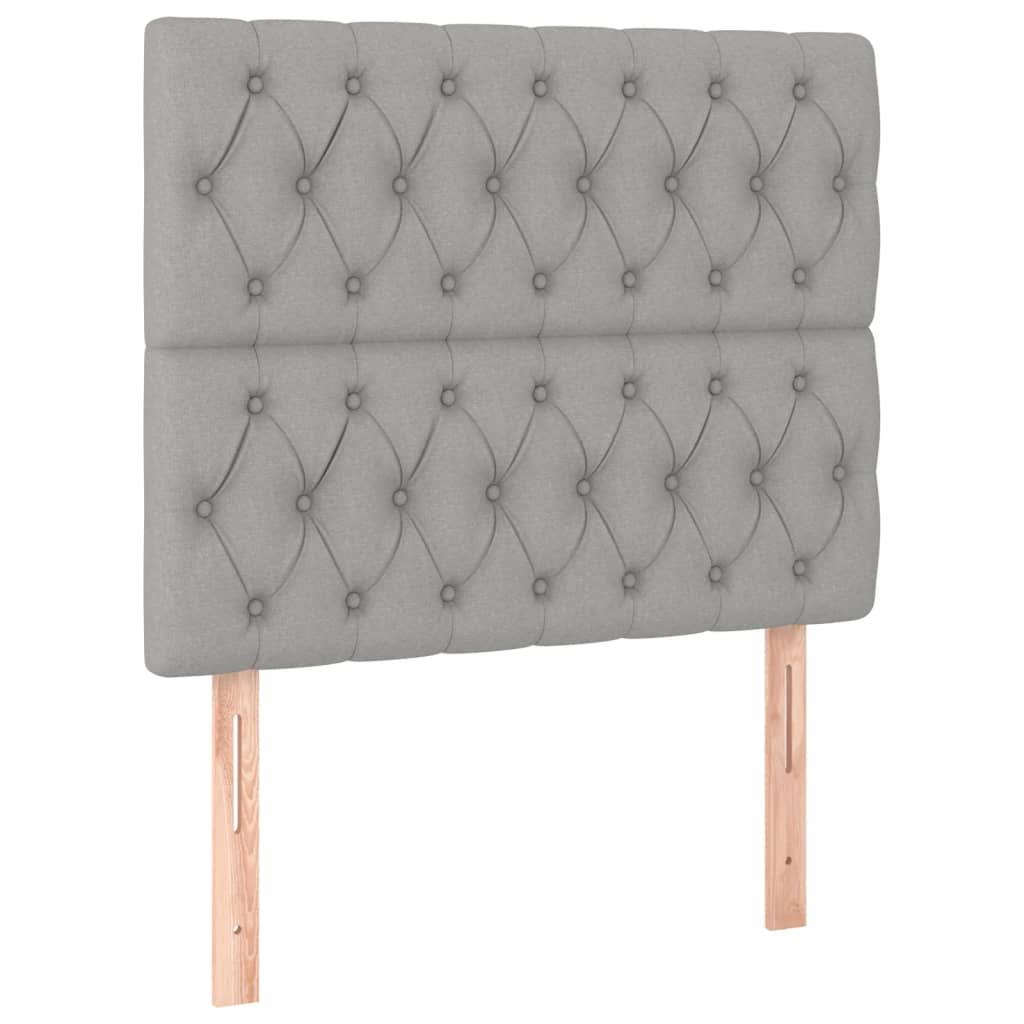 vidaXL Box spring postel s matrací světle šedá 90x190 cm textil