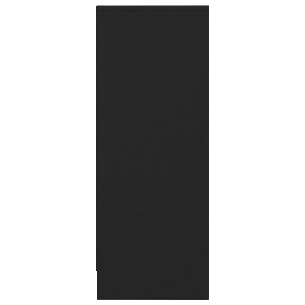 vidaXL Botník černý 31,5 x 35 x 90 cm dřevotříska