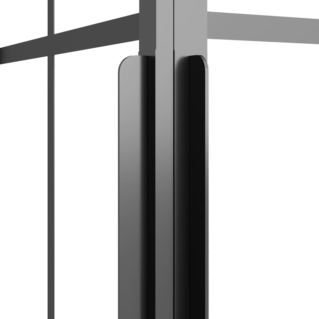 vidaXL Sprchový kout mléčné ESG 90 x 70 x 180 cm černý