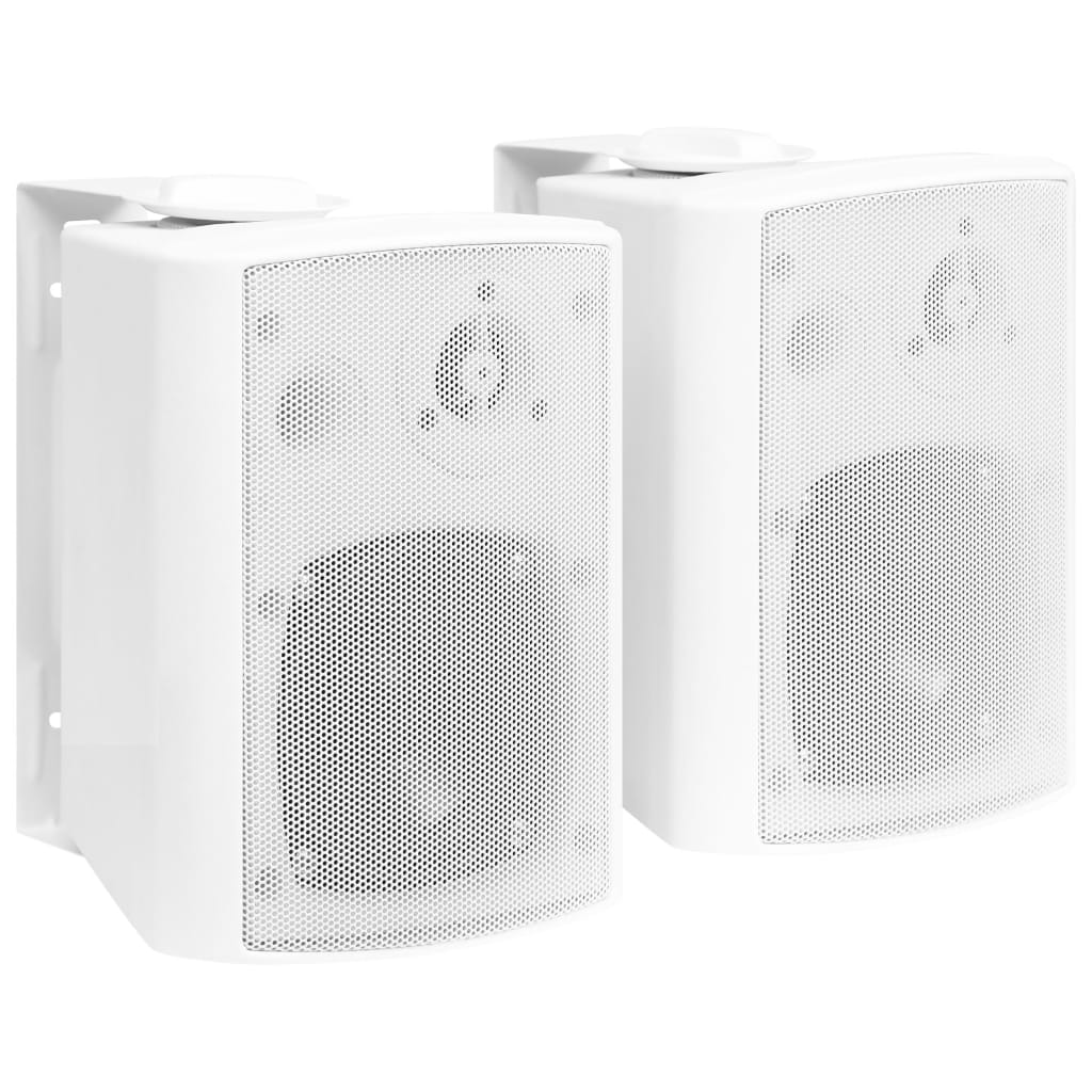 vidaXL Nástěnné stereo reproduktory 2 ks bílé interiér exteriér 80 W