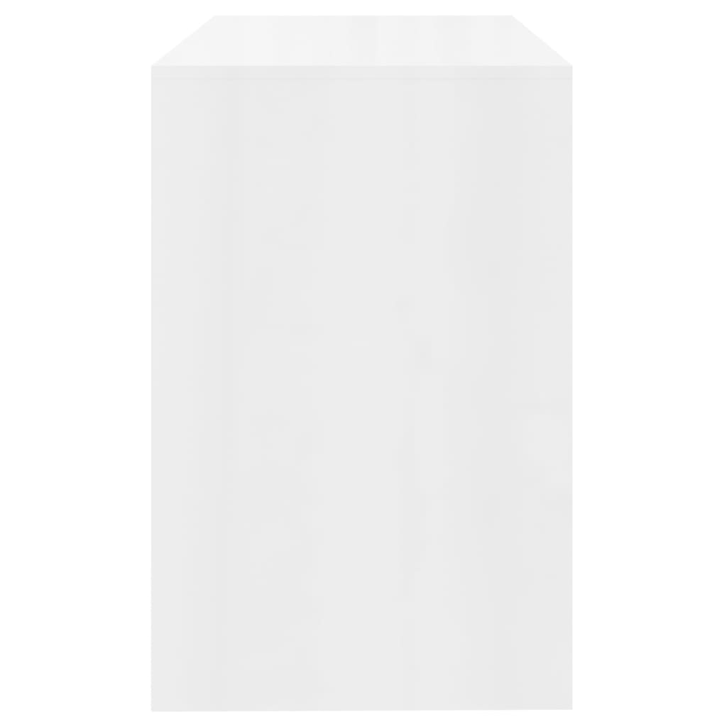 vidaXL Psací stůl bílý s vysokým leskem 101 x 50 x 76,5 cm dřevotříska