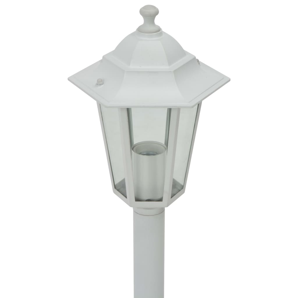 vidaXL Zahradní sloupové lampy 6 ks E27 110 cm hliníkové bílé