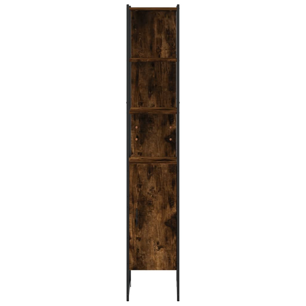 vidaXL Koupelnová skříňka kouřový dub 33x33x185,5 cm kompozitní dřevo
