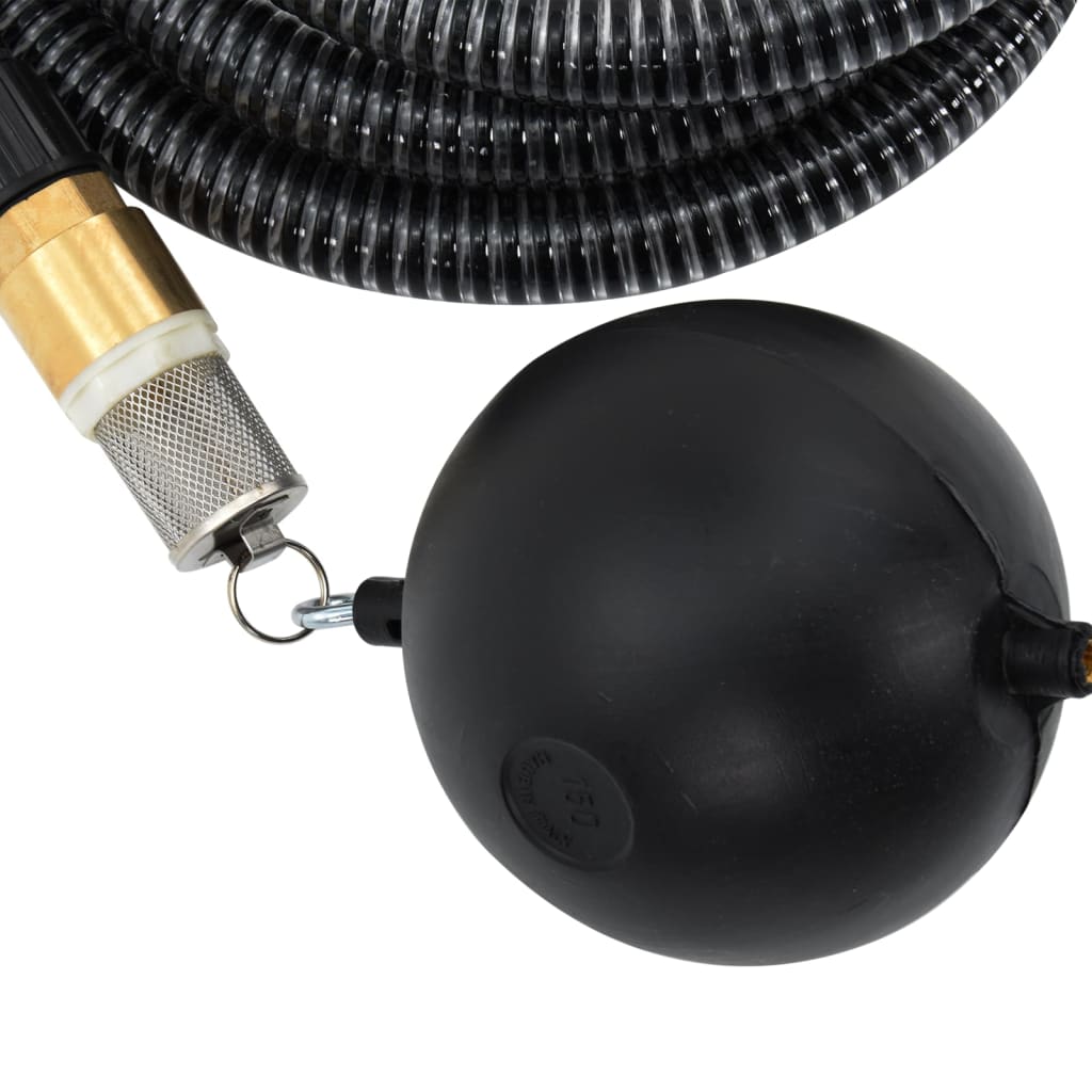 vidaXL Sací hadice s mosaznými konektory černá 1,1" 25 m PVC