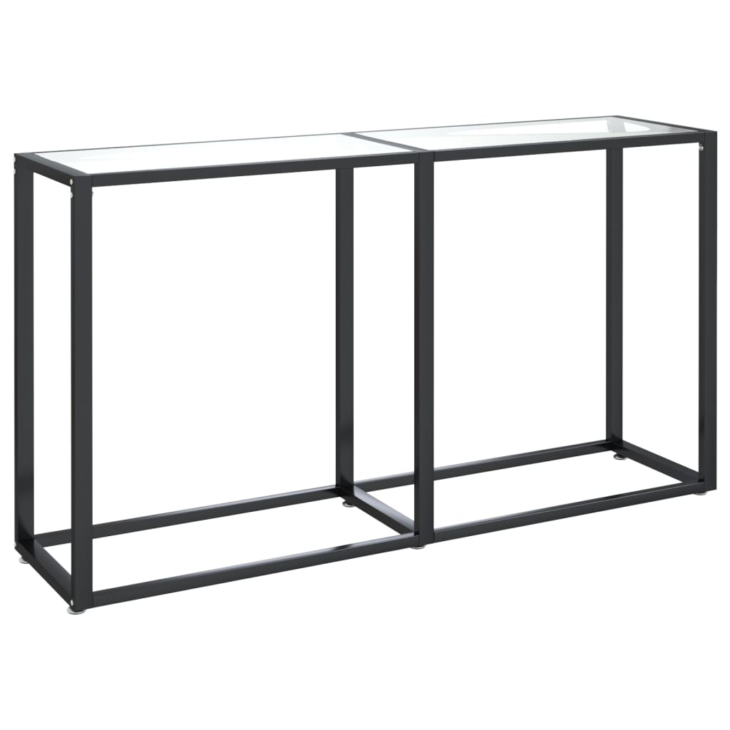 vidaXL Konzolový stolek průhledný 140 x 35 x 75,5 cm tvrzené sklo