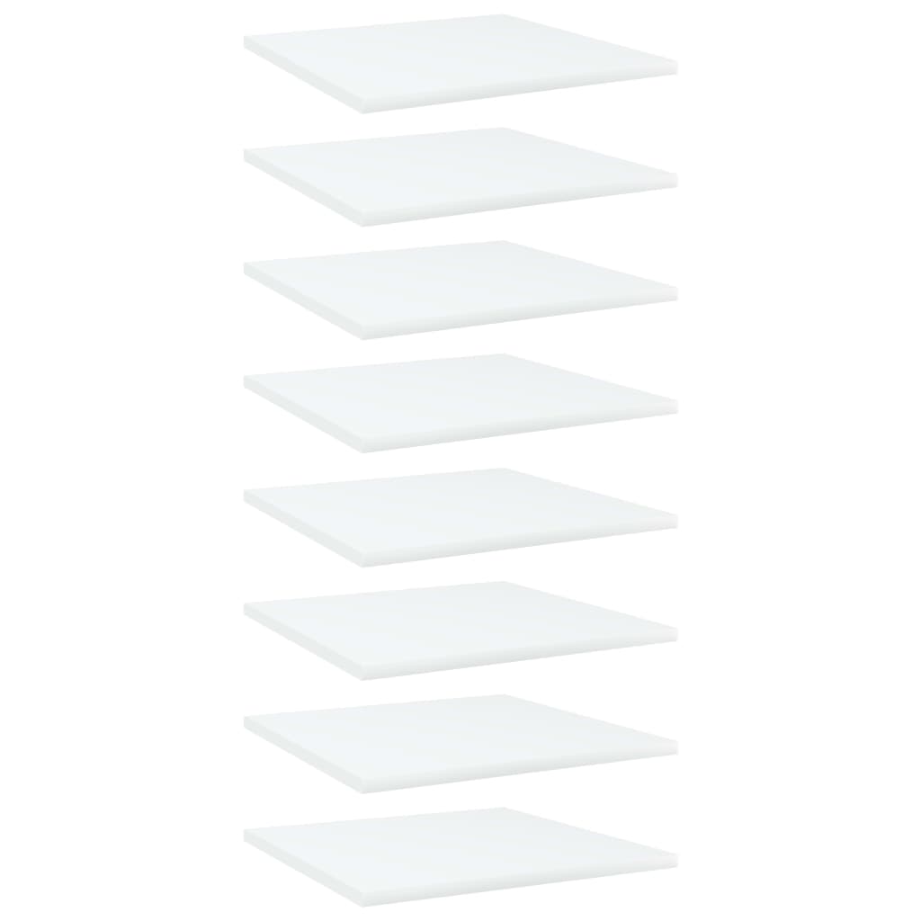 vidaXL Přídavné police 8 ks bílé 40 x 40 x 1,5 cm dřevotříska