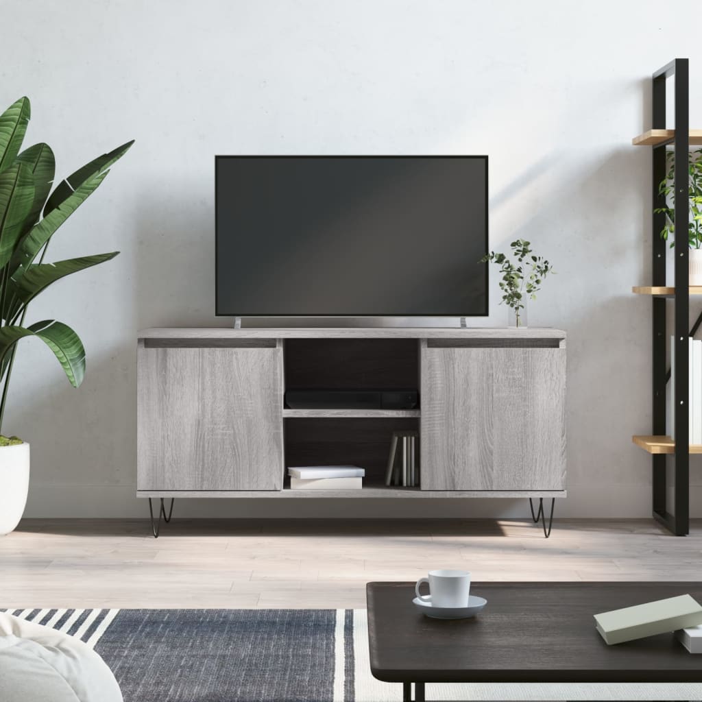 vidaXL TV skříňka šedá sonoma 104 x 35 x 50 cm kompozitní dřevo
