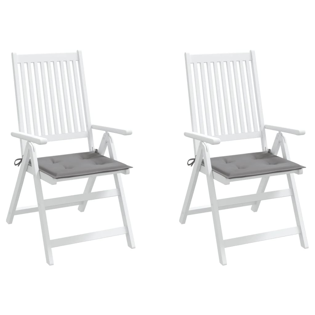 vidaXL Podušky na zahradní židli 2 ks šedé 50 x 50 x 3 cm látka oxford