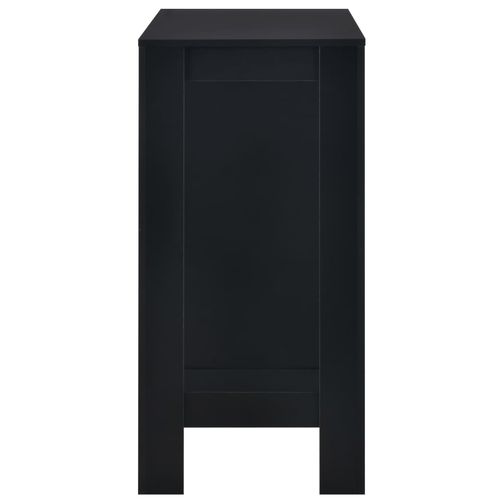 vidaXL Barový stůl s regálem černý 110 x 50 x 103 cm