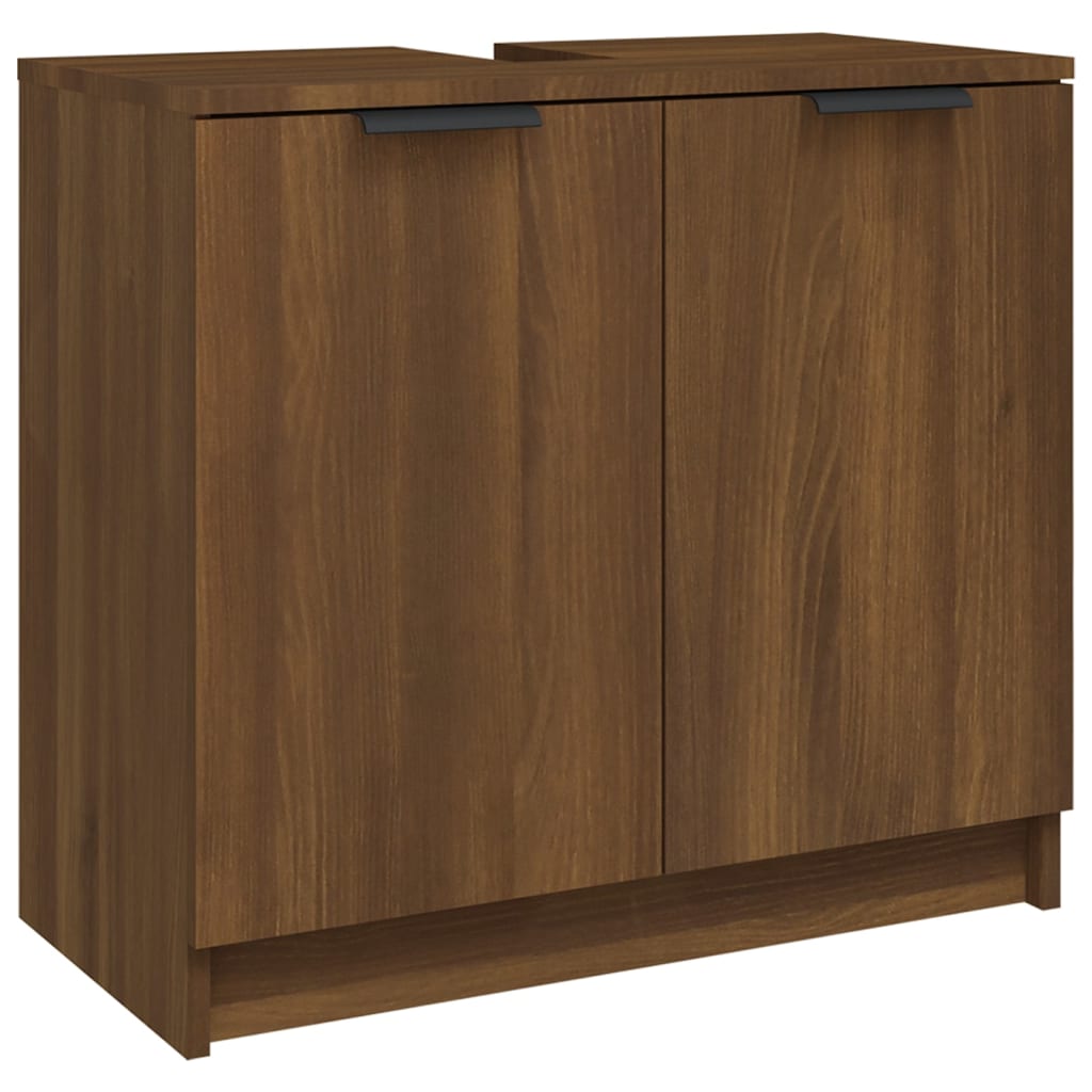 vidaXL Koupelnová skříňka hnědý dub 64,5x33,5x59 cm kompozitní dřevo