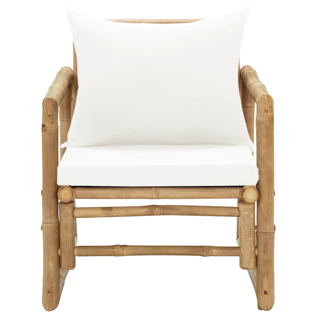 vidaXL Zahradní židle 2 ks s poduškami a polštáři bambus