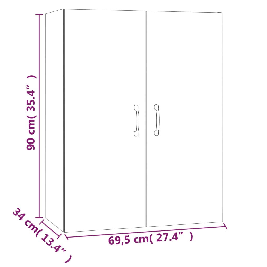 vidaXL Skříň highboard lesklá bílá 69,5 x 34 x 180 cm kompozitní dřevo