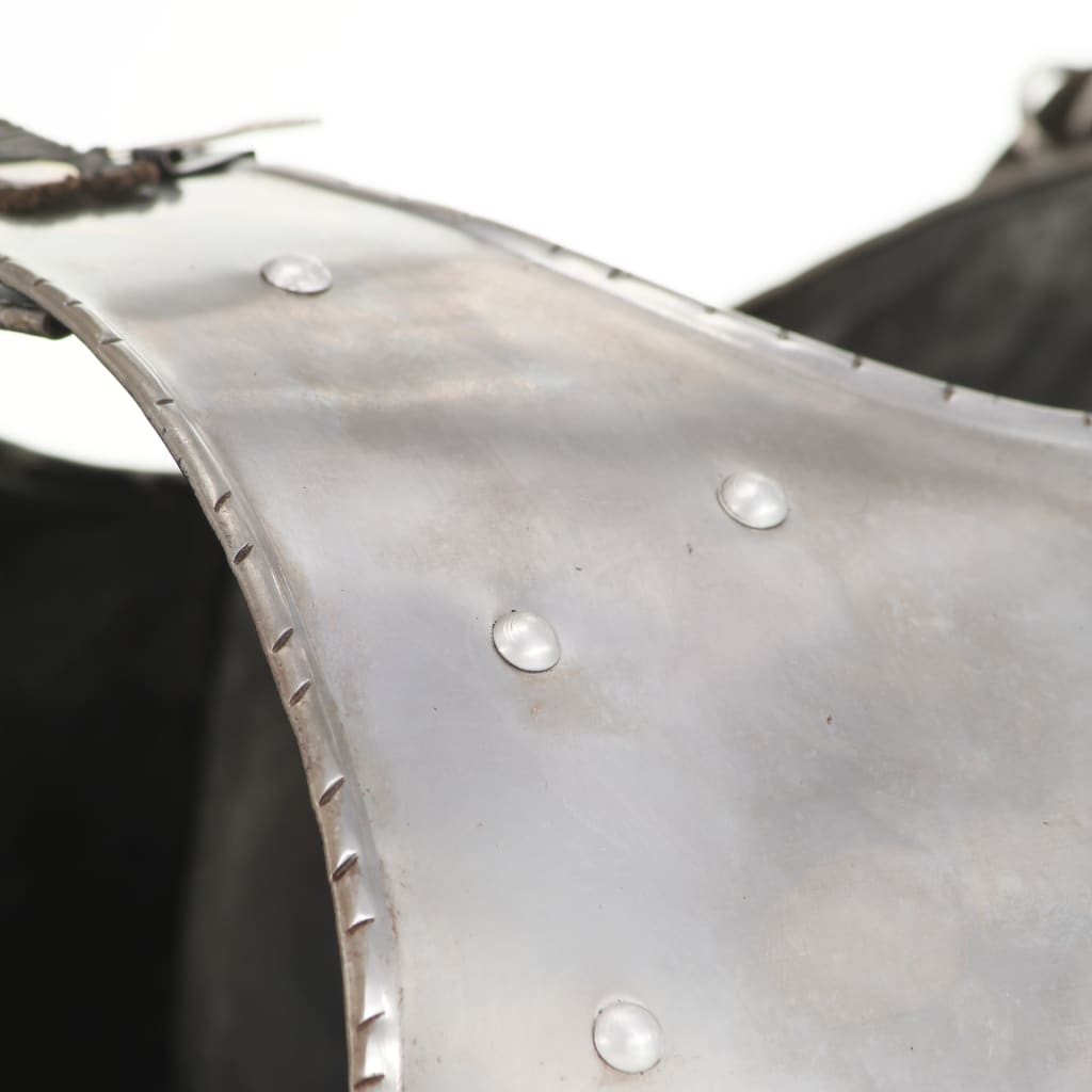 vidaXL Středověký rytířský kyrys pro LARPy replika stříbro ocel