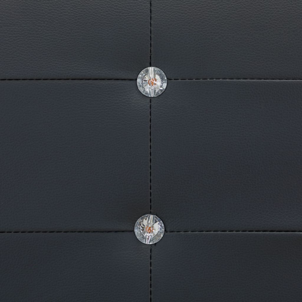 vidaXL Postel s matrací z paměťové pěny černá umělá kůže 140 x 200 cm