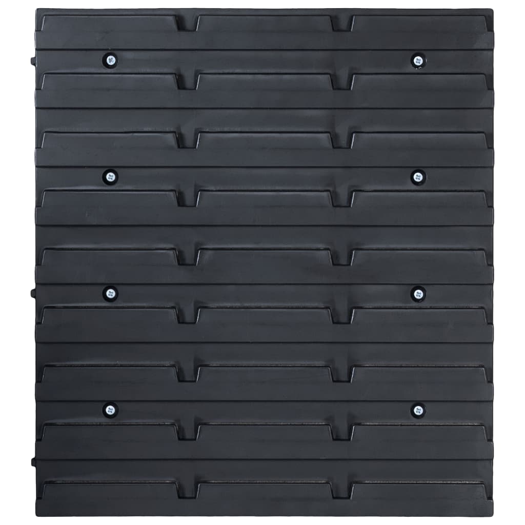vidaXL 32dílný set skladovacích zásobníků nástěnné panely červenočerný