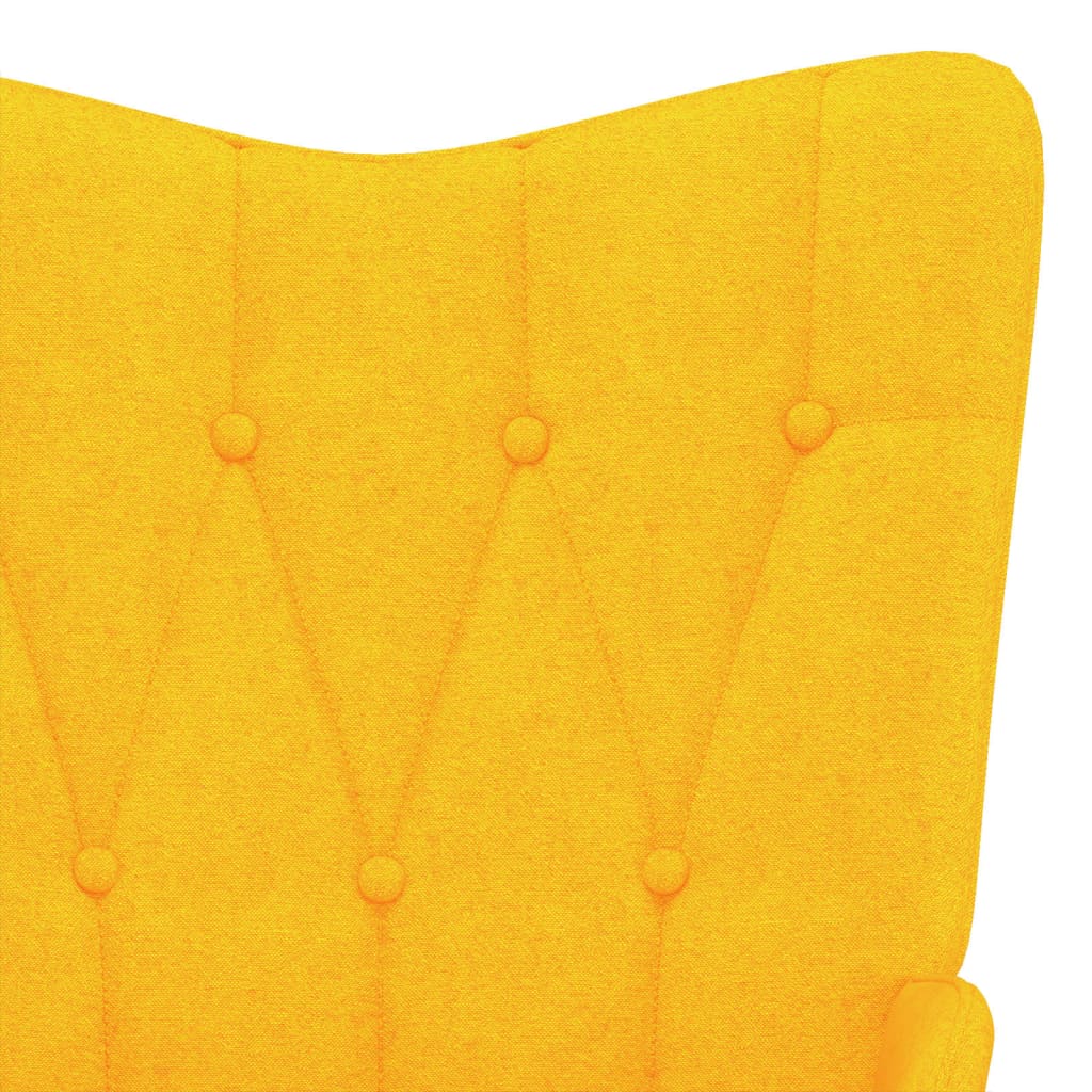 vidaXL Relaxační křeslo hořčicově žluté textil