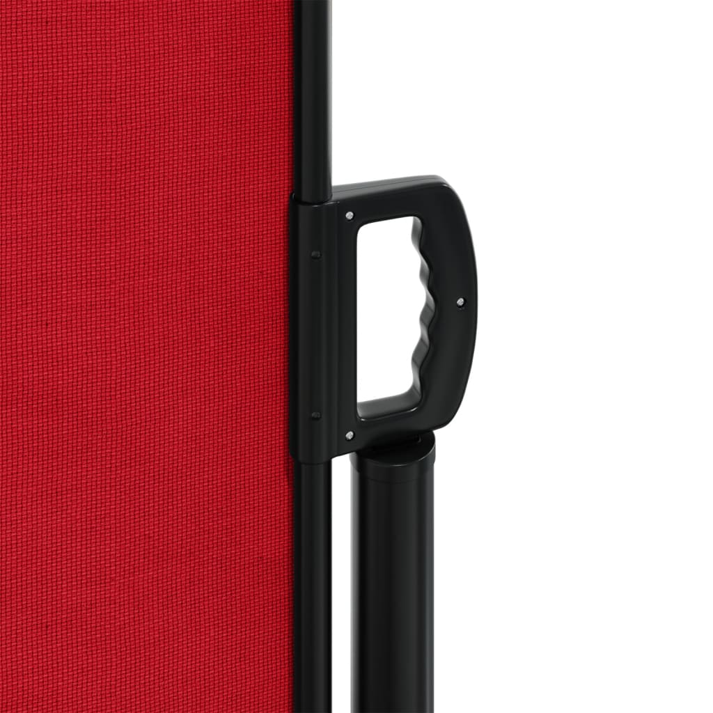 vidaXL Zatahovací boční markýza červená 200 x 600 cm