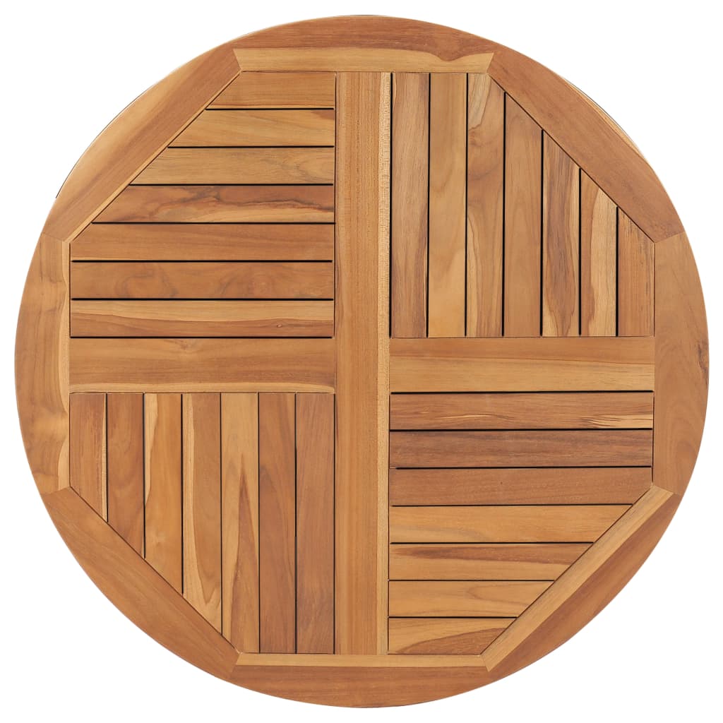 vidaXL Stolní deska masivní teakové dřevo kulatá 2,5 cm 90 cm