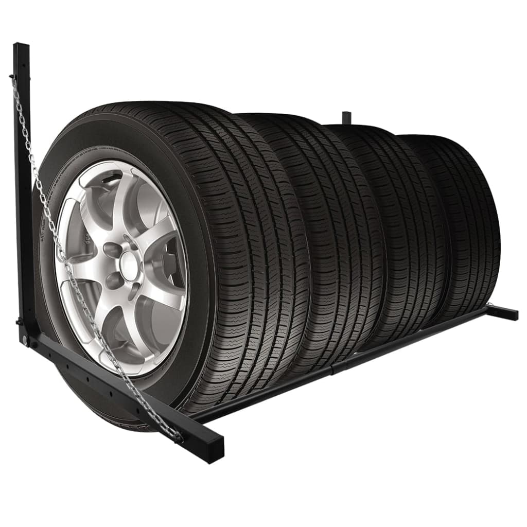 ProPlus Nástěnný regál na pneumatiky ocel černý