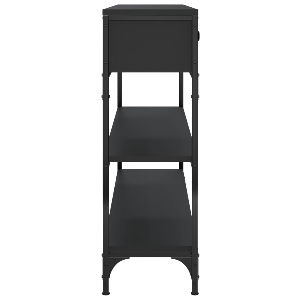 vidaXL Konzolový stolek černý 100 x 25 x 75 cm kompozitní dřevo