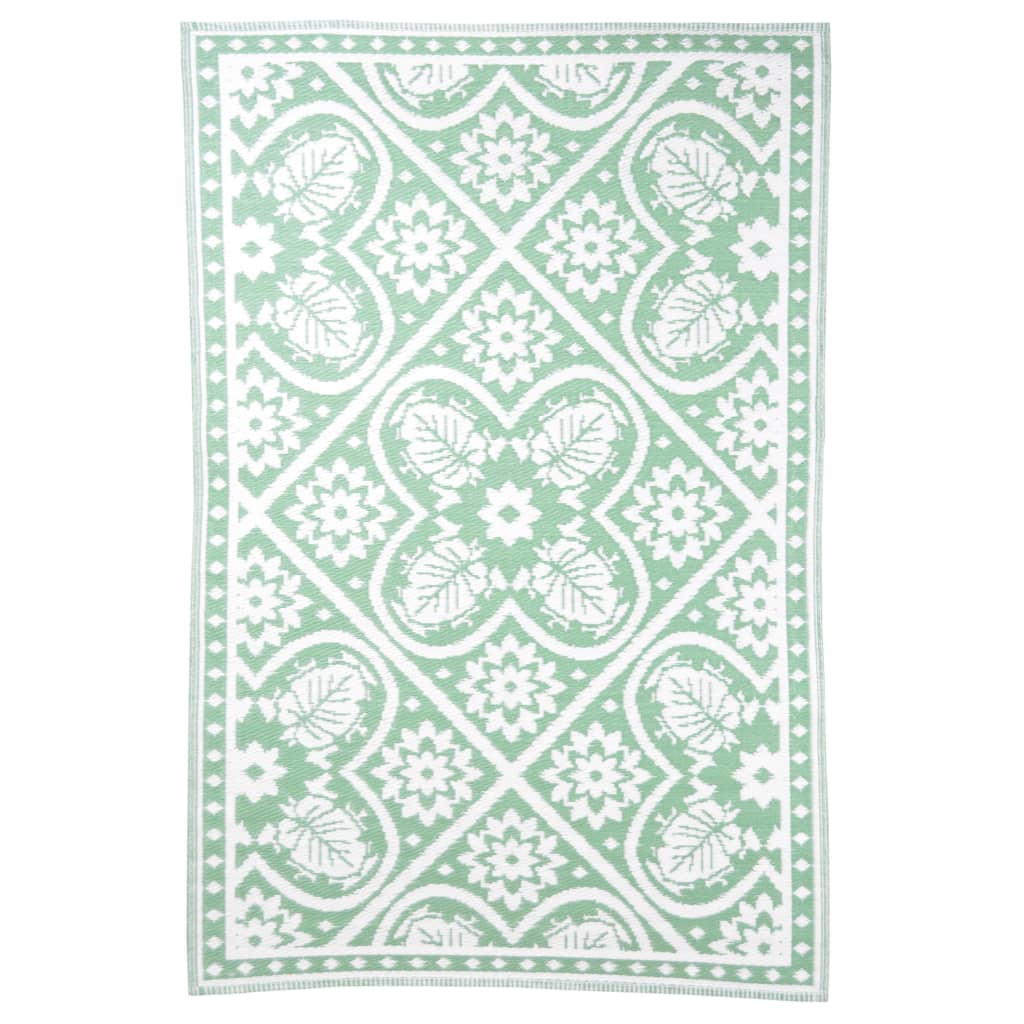 Esschert Design Venkovní koberec 182 x 122 cm dlaždice zeleno-bílý