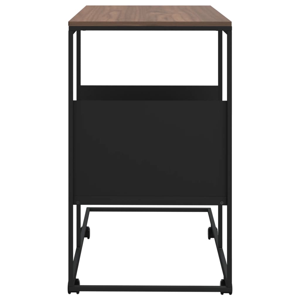 vidaXL Odkládací stolek s kolečky černý 55x36x63,5 cm kompozitní dřevo