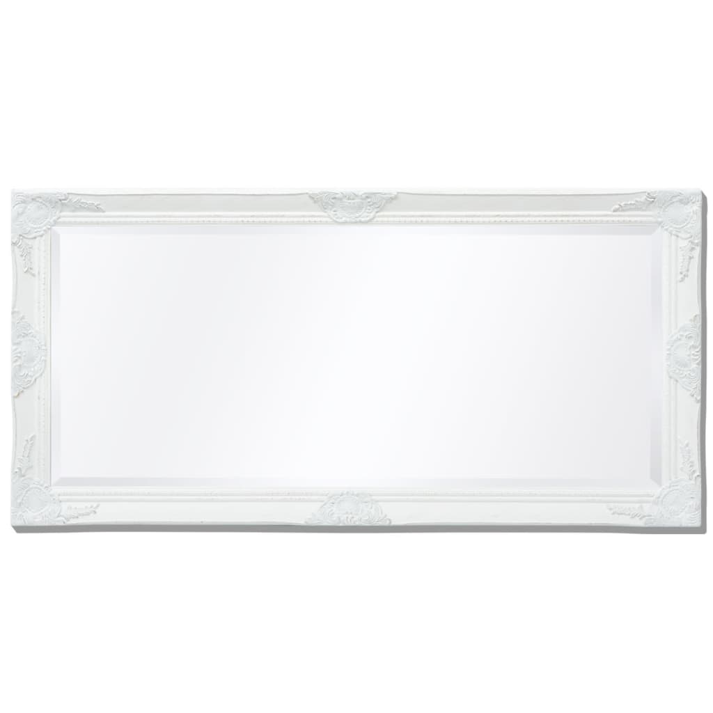 vidaXL Nástěnné zrcadlo barokní styl 120 x 60 cm bílé