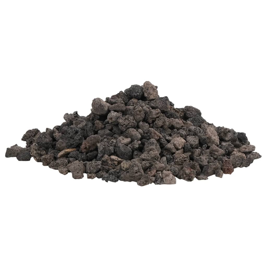vidaXL Sopečné kameny 10 kg černé 1–2 cm