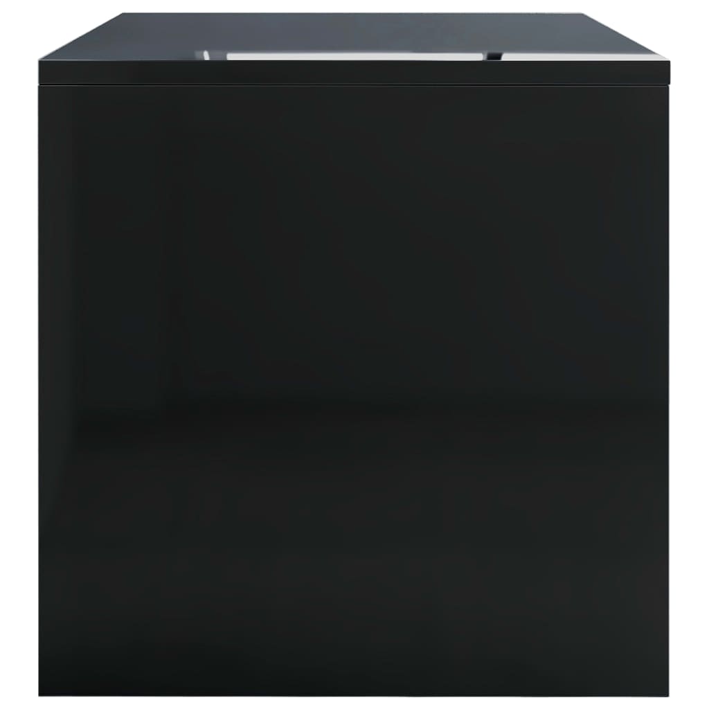 vidaXL Konferenční stolek černý vysoký lesk 100x40x40 cm dřevotříska
