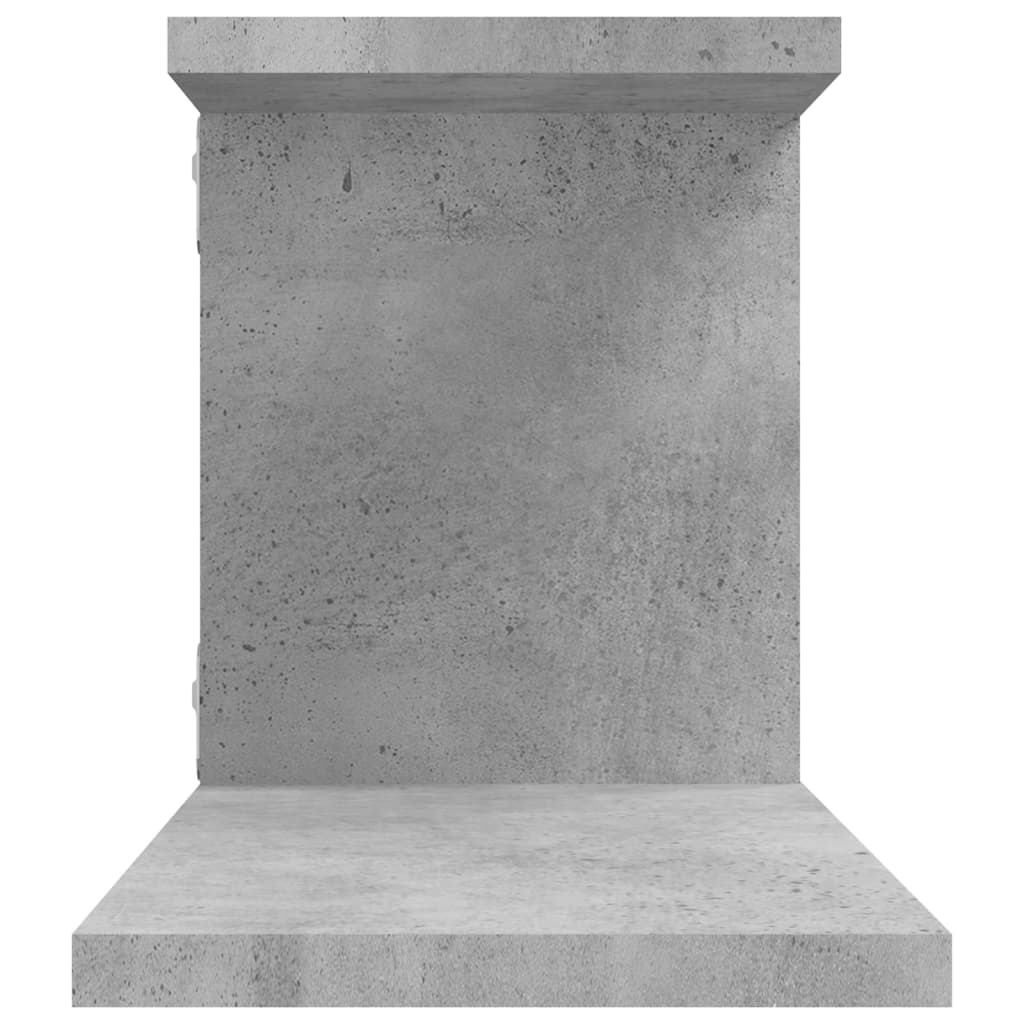 vidaXL Nástěnná TV police betonově šedá 125 x 18 x 23 cm dřevotříska