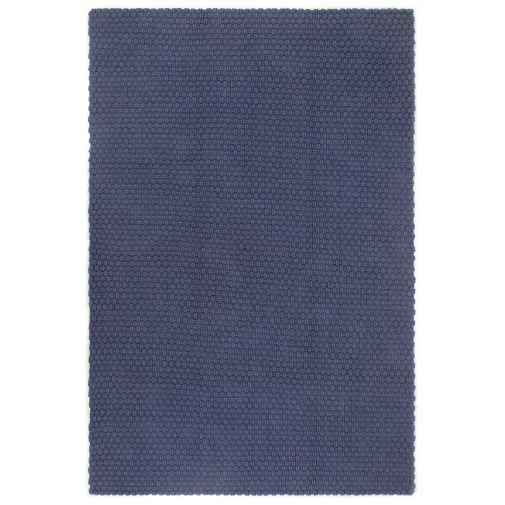 vidaXL Koberec obdélníkový námořnická modrá 120x180 cm bavlna
