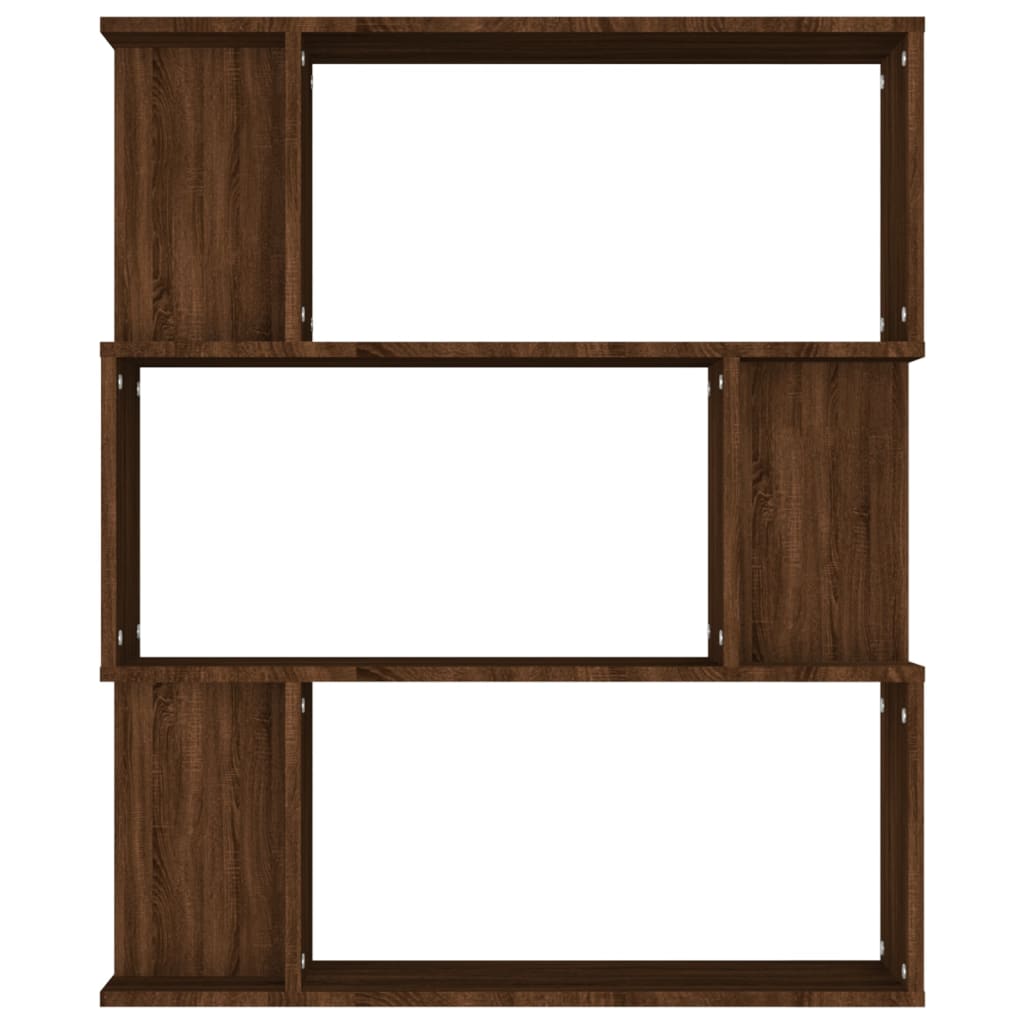 vidaXL Knihovna/dělicí stěna hnědý dub 80x24x96 cm kompozitní dřevo
