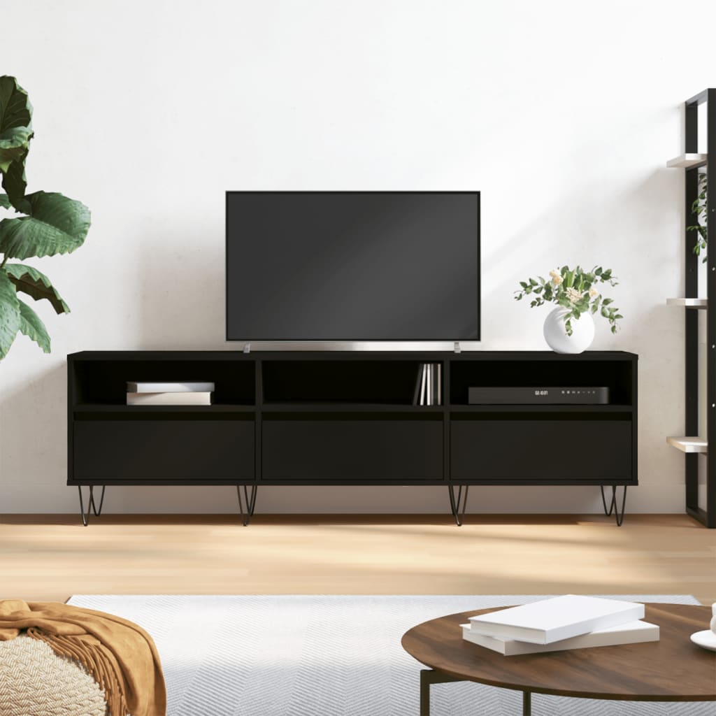 vidaXL TV skříňka černá 150 x 30 x 44,5 cm kompozitní dřevo